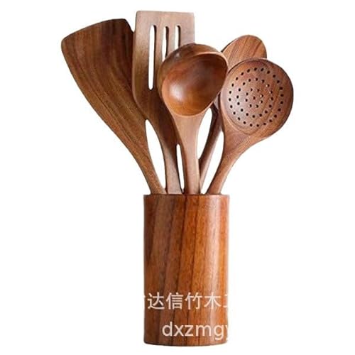 13-teiliges Holz Kochbesteck Set Holz-Kochutensilien Küchenhelfer Set Kochlöffel aus Teakholz enthält Salatlöffel,Nudellöffel,Suppenkelle,Pfannenwender,Sieblöffel,mit Löffelablage,Halter und Haken 13-teiliges Holz Kochbesteck Set Holz-Kochutensilien Küchenhelfer Set Kochlöffel aus Teakholz enthält Salatlöffel,Nudellöffel,Suppenkelle,Pfannenwender,Sieblöffel,mit Löffelablage,Halter und Haken von OulQinyhome