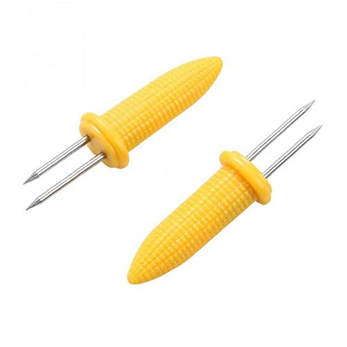 6pcs / Lot Mais-halter - Maiskolben Spieße, Edelstahl Corn Gabelzinke Spieße Küchenwerkzeug Für Bbq Twin Prong Sweetcorn Halter Home Gabel Kochen von Sudsty