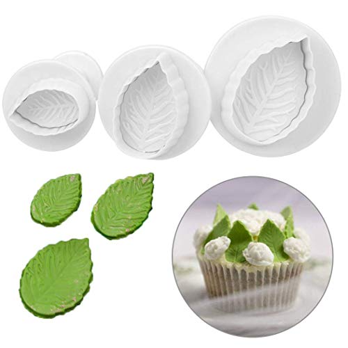 Fondant Ausstecher Für Kuchen Dekorieren, Blatt Moulds, 3er-pack von Oulensy