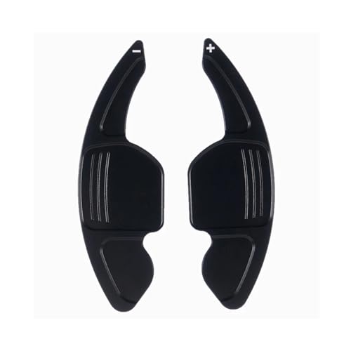 Oulesh Lenkradschalthebel Schaltwippen für Audi A3 S3 A4 S4 B8 A5 S5 A6 S6 A8 R8 Q5 Q7 TT, Aluminium Allo Auto Lenkrad Schaltwippen Schwarz von Oulesh