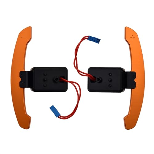 Oulesh Lenkradschalthebel Schaltwippen für BMW 3 5 6 7 Serie G20 G21 G22 G30 G31 G28 G38 G87 M2 M3 M4 F20 F23 F30 F45, aluminium AlloyPaddle Shifter orange von Oulesh