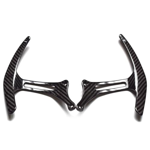 Oulesh Lenkradschalthebel Schaltwippen für Ferrari 458 Italia 2010-2015, Carbonfaser-Lenkrad-Schaltwippe, Auto-Schalthebel, Schaltverlängerung, Carbonfaser schwarz von Oulesh