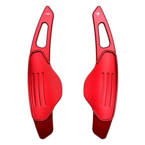 Oulesh Lenkradschalthebel Schaltwippen für Jaguar F-Pace E-Pace XE XF XJ, Schaltwippen aus Aluminiumlegierung, Lenkrad-Schaltwippenverlängerung, rot von Oulesh