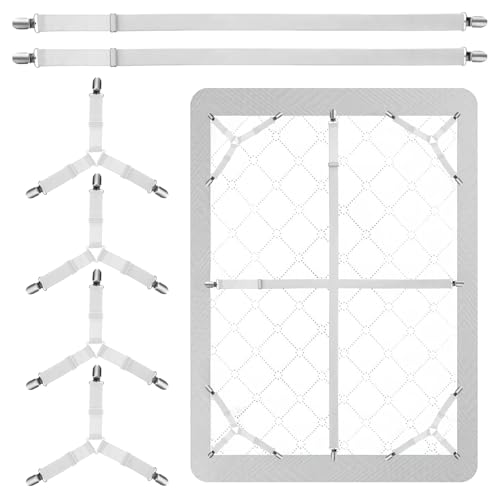 Ouligay 6 Stück Bettlakenspanner Verstellbar 64-240cm Elastische Dreieckige Bettlaken Spanner, Bettlakenklammern Spannbettlaken Spanner Lakenspanner mit Metallclip für Bettlaken Matratze Sofa Ouligay 6 Stück Bettlakenspanner Verstellbar 64-240cm Elastische Dreieckige Bettlaken Spanner, Bettlakenklammern Spannbettlaken Spanner Lakenspanner mit Metallclip für Bettlaken Matratze Sofa von Ouligay