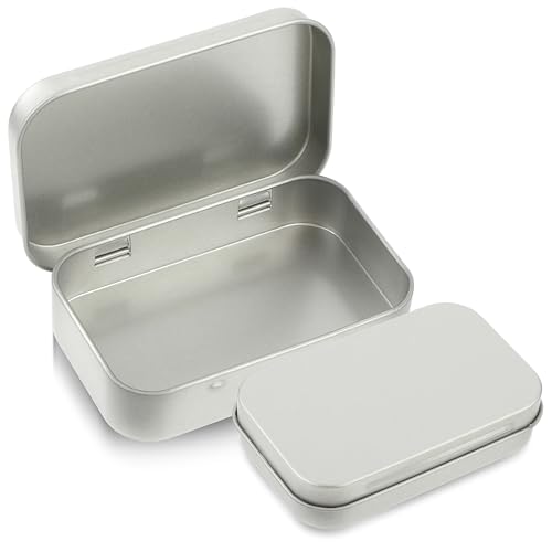 Ouligay Metalldöschen Blechdose Silber Metal Tin Mini Aufbewahrungsbox Metall Boxen Metalldosen aus Metall mit Deckel Minibox Organizer für Zuhause Sügigkeiten und Kleinen Gegenständen von Ouligay