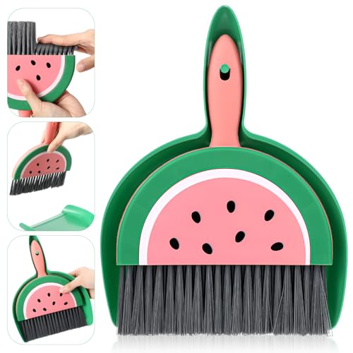 Ouligay Mini Handfeger und Schaufel, Kehrblech und Handfeger Klein, Tischbesen mit Schaufel, Kehrschaufel Set, Tischkehrset Mini Besen Kehrblech für Haus, Büro, Schule Haustier Reinigung von Ouligay