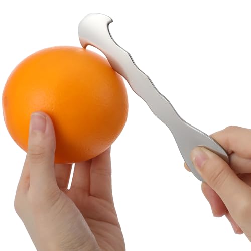 Ouligay Orangenschäler Edelstahl Orange Schäler, Einfaches Schnelles Schälen, Langer Griff, Effektiver Zitrusschäler für Orangenschäler und Andere Zitrusfrüchte Schäler Werkzeug Orange Peeler Tool Ouligay Orangenschäler Edelstahl Orange Schäler, Einfaches Schnelles Schälen, Langer Griff, Effektiver Zitrusschäler für Orangenschäler und Andere Zitrusfrüchte Schäler Werkzeug Orange Peeler Tool von Ouligay