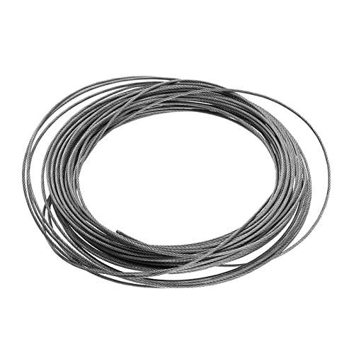 Oumefar 1Pc 15 Meter 304 Edelstahl Kabel Drahtseil Durchmesser 1,5 mm 1/8 Zoll Drahtseil für Deck Kabel Geländer Kit DIY Balustrade Handlaufkabel von Oumefar