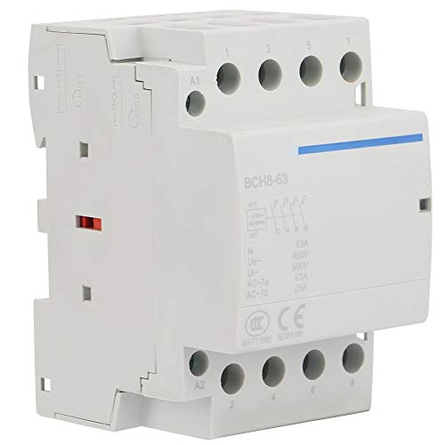 Oumefar 4P 50/60Hz 24V/230V 2NO 2NC Din Rail Haushalts-Wechselstromschütz 4-poliges 63A DIN-Schienen-Wechselstromschütz für Haushaltsanwendungen(AC230V) von Oumefar