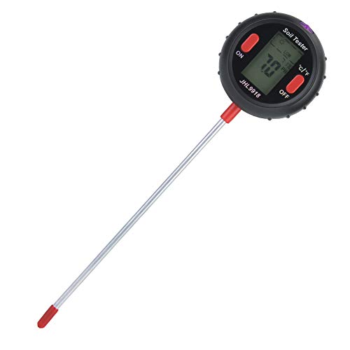 5 in 1 Bodentester Feuchtigkeitsmesser Digitales Boden Feuchtigkeits-Sonnenlicht PH-Tester-Kits Pflanzenfeuchtigkeits-Tester-Thermometer Gartengerät für Gartenfarm Rasen Indoor Outdoor von Oumefar