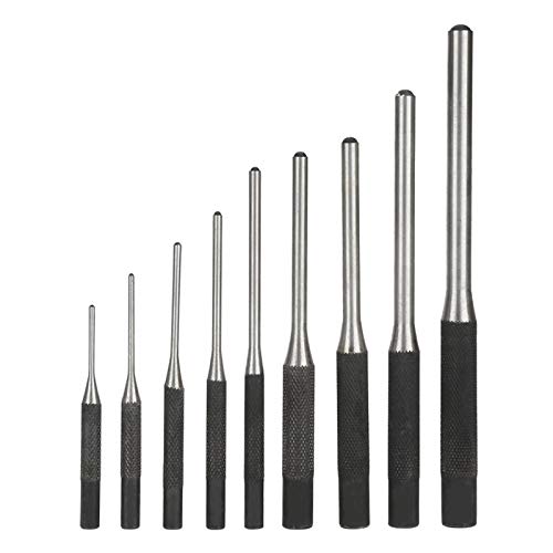 9Pcs Pinstanzer Set Center Punch Nagelstanzer Stahl Roll Pin Punch Set Mechanik Professionelles Werkzeug Kit Hand Pin Entfernung Werkzeug von Oumefar
