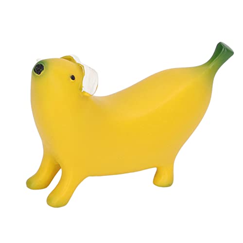 Banana Dog Sculpture Statues Ornaments, Resin Banana Dog, Funny Home Art Sculpture, Geeignet für Rasenflächen, Höfe, Terrassen, Bücherregale, Geschenk für Kinder(S) von Oumefar
