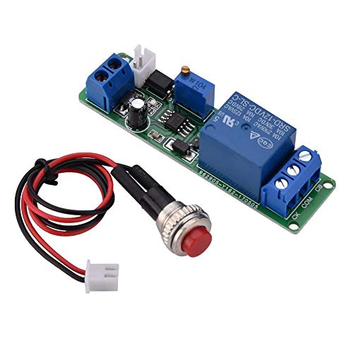 DC 12V Timer-Schalter-Modul Einstellbare Timer-Verzögerung Ausschalten des Moduls Timer-Relais ON OFF-Schalter 30VDC/250VAC Zeitrelais Zeitschalter 1~10Sec für Timer-Betriebsgeräte Roboter usw. von Oumefar