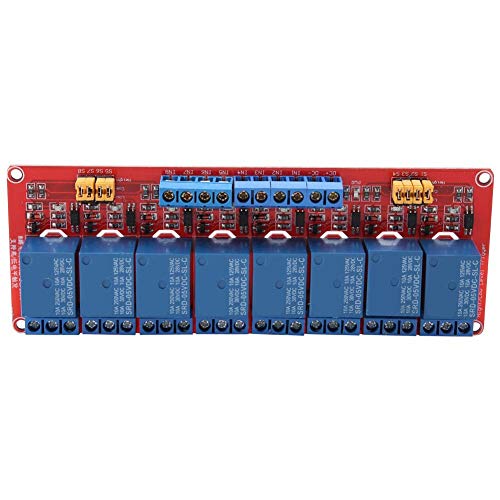 LED-Anzeige Hoch Niedrig Trigger Erweiterungskarte Optokoppler-Relaismodul 5V / 12V / 24V 8-Kanal-Vier-Befestigungsschraubenlöcher Patch-Fotokoppler-Isolierung für Arduino(12V) von Oumefar