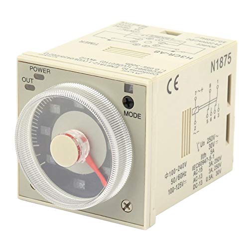 Oumefar 1 . 2S 300H H3CR A8 Verzögerungszeitgeberrelais 8 poliger wasserdichter Steuerzeitrelais 100 240 VAC/125 VDC für automatisierte Steuerschaltung von Oumefar