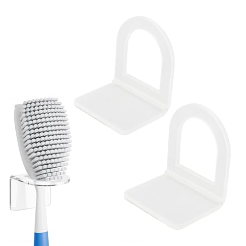 Oumefar 2 Stück Acryl Waschbecken Bürsten Halter, Klare Solide Konstruktion Mehrzweck-einfache Installation Scrub Pinsel Halter für Küchen Spüle Acryl von Oumefar