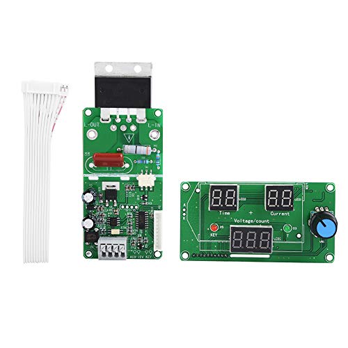 9-12VAC einstellbar 40A / 100A 0-99 Cycle Spot Welder Controller Board Bidirektionale Thyristor-Spannungskompensation Elektrisch für DIY Einfacher Batterie-Schweißer(100A) von Oumefar