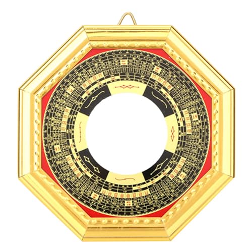 Oumefar Chinesische FengShui Dent Convex Bagua Spiegel Holz Feng Shui Convex Konkave Amulett Magic Mirror Schutz für Energie Home Decorations(13 , 5 cm konvex) von Oumefar