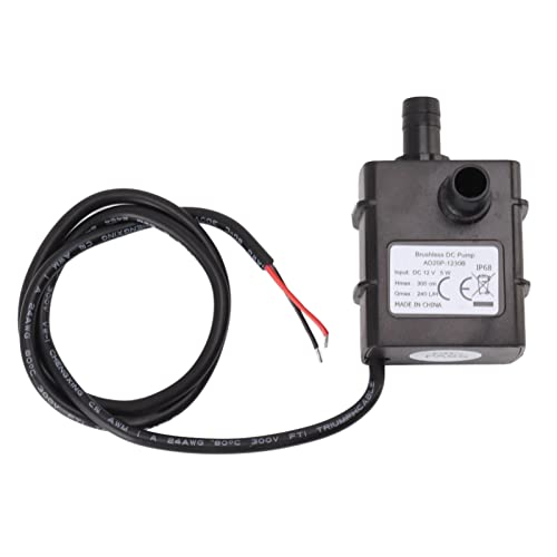 Oumefar DC 12 V Bürstenlose Motorpumpe Geräuscharme Mini-Wasserkühlungs-Tauchpumpe Mikro-Kreiselpumpe für Landschaftsbrunnen von Oumefar