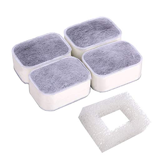 Oumefar Dual Action Pet Trinkbrunnen Filter Ersatz Wasserfilter für Hunde 1 Stück Schaumfilter 4 Stück Premium Cotton Activated Carbon Trinkbrunnen Filter Oumefar Dual Action Pet Trinkbrunnen Filter Ersatz Wasserfilter für Hunde 1 Stück Schaumfilter 4 Stück Premium Cotton Activated Carbon Trinkbrunnen Filter von Oumefar