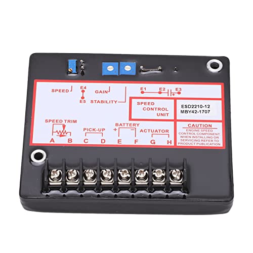 Oumefar Generator Drehzahl Regler, ESD2210 12 Generator Motor Governor Systems Teuerung Elektronischer Genset-Geschwindigkeit Regler DC12-24V von Oumefar