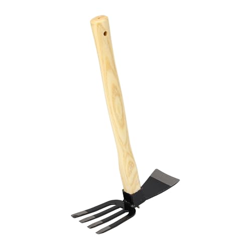 Oumefar Hand Graben Hacke Garten Hacke Werkzeug Kohlenstoffstahl Holzgriff Zum Unkrautgropfen mit Ergonomischem Grip Hanging -Loch von Oumefar