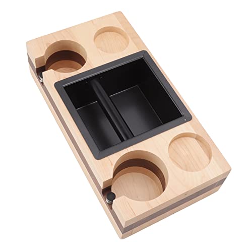 Oumefar Holzkaffee -Klopfen -Kiste, 12,6 X 6,5 X 3,0 Zoll Kaffee Klopfenschlacke Aufbewahrungsbox, Kaffeemanipshalter mit Verstellbarer Höhe für Baristas Home Coffee Brewing Walnuss (Typ 4) von Oumefar