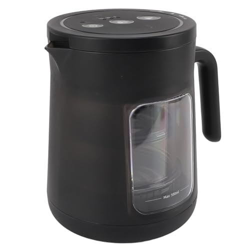Oumefar Kaffeemaschine, Schnellbrühende USB-Kaffeemaschine, 500 Ml, 10 W, Kompakter Transparenter Wassertank für Unterwegs (Schwarz) von Oumefar
