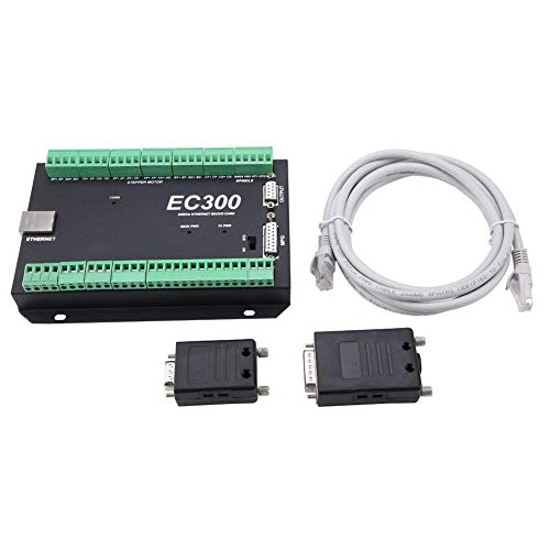 Oumefar Mach3 Ethernet Motion Controller Hohe Zuverlässigkeit EC300 Digital Dream MPG CNC Steuerungssystem 3-6 Achsen 300kHz Eingangsanschlüsse für Mach3 Software (3-Achsen) von Oumefar