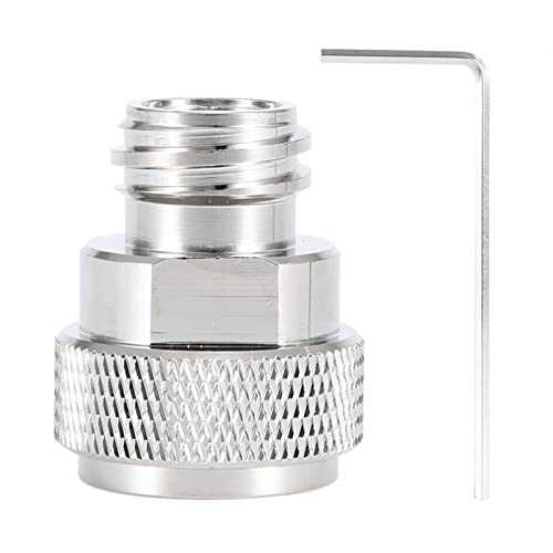 Oumefar Messing CO2 -Adapter Ersatz Paintball -Tank -Konvertierung Kit für Soda -Maschine Blasenwassermaschine Gold Silber (Silber) von Oumefar