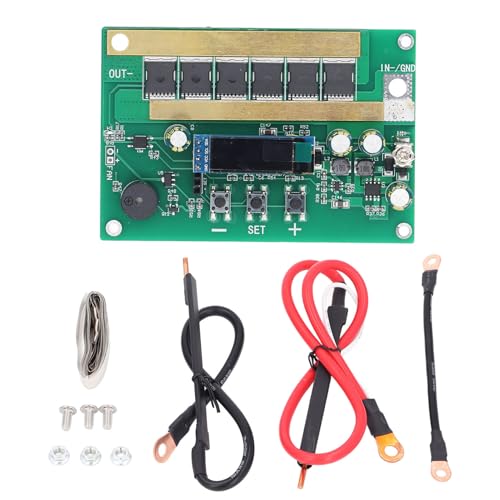 Oumefar Spot Schweißer-Steuerplatine PCB-Leiterplatte 99 Stufen 6.5-16 V 3600A mit ADC-Spannungsmesser für 26650 32650 Lithium Ni Mh CD Ni Batterien von Oumefar