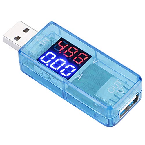 Oumefar USB Farb LCD Voltmeter Amperemeter Stromleistungsmesser Detektor Digitales Multimeter Ladegerät 0, 01 Präzisions USB 2 0 Tester(Blau) von Oumefar