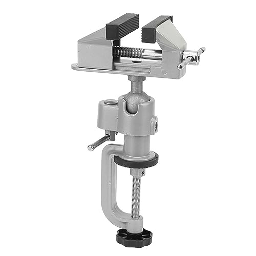Universal-Schraubstock Hochwertige Aluminiumlegierung Drehbarer 360-Grad-Tisch-Schraubstock für Tisch-Mini-Tischklemmen von Oumefar