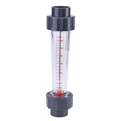Wasserdurchflussmesser aus Kunststoffrohr LZS-25 Wasserrotameter 300-3000L/H Wasserdurchflussmesser Geeignet für DN25 (1 ") Rohr 4% Genauigkeitsklasse von Oumefar