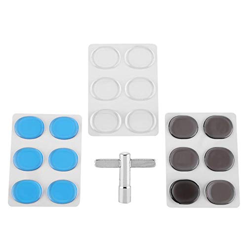 Drum Dämpfer Gel Pads Multicolor Transparent Silicon Drums Schalldämpfer Set mit Schlüssel von Oumij