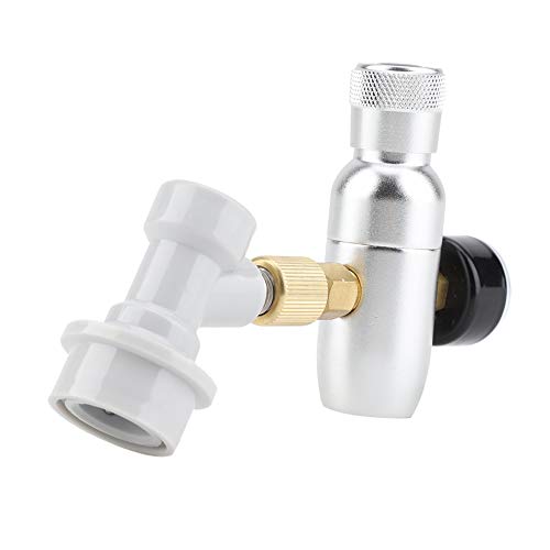 Homebrew CO2 16g Regulator Ladegerät Kit mit Messgerät,Bierfass Ladegerät CO2 Spender Hochleistungsgasabschaltung Home Fassbier CO2 Ladegerät(0-60PSI) von Oumij