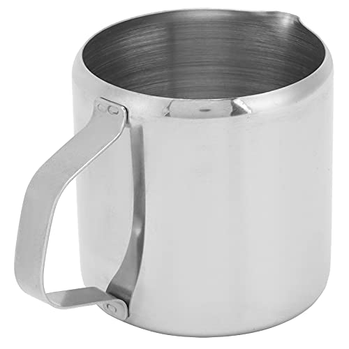 Milchaufschäumer 150ml, 304 Edelstahl gerader Körper Aufschäumbecher, Milchaufschäumbecher, Milchkrug, Kaffee & Milchbecher für Zuhause, Restaurant und Café von Oumij1