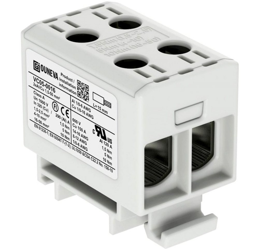 Ouneva Group Zusatzklemmen Ouneva Group VC05-0016 Verteilerblock Grau 1 St., (VC05-0016) von Ouneva Group