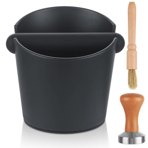 12,7 cm Kaffeeklopfbox, Espresso Klopfbox mit abnehmbarer Klopfstange und Espresso-Reinigungsbürste, rutschfester Boden, Kaffeeklopfbox klein für Zuhause und Büro 12,7 cm Kaffeeklopfbox, Espresso Klopfbox mit abnehmbarer Klopfstange und Espresso-Reinigungsbürste, rutschfester Boden, Kaffeeklopfbox klein für Zuhause und Büro von Oungy
