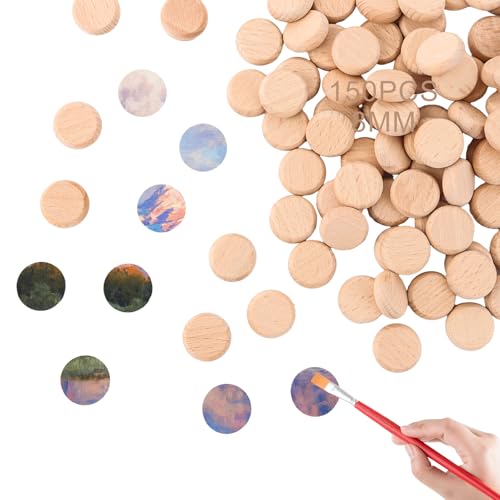 Oungy 150 Stück 25mm Runde Holzscheiben zum Basteln, Natürliche Runde Holzscheiben, 8 mm Dick Runden Holzspäne, Runden Holzleere Scheiben für DIY Handwerk Malen Gravieren und Heimdekoration Oungy 150 Stück 25mm Runde Holzscheiben zum Basteln, Natürliche Runde Holzscheiben, 8 mm Dick Runden Holzspäne, Runden Holzleere Scheiben für DIY Handwerk Malen Gravieren und Heimdekoration von Oungy