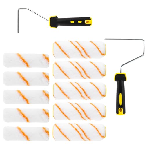 Oungy 2 Stück Farbroller Wandfarbe, 183mm Malerrolle Klein Malerset Streichen Wandfarbe mit 10 Malerwalze, 115mm Mikrofaser Lackrollen für Lacke, Lackierwalze zum Malen von Wand Decken Innen und Außen Oungy 2 Stück Farbroller Wandfarbe, 183mm Malerrolle Klein Malerset Streichen Wandfarbe mit 10 Malerwalze, 115mm Mikrofaser Lackrollen für Lacke, Lackierwalze zum Malen von Wand Decken Innen und Außen von Oungy