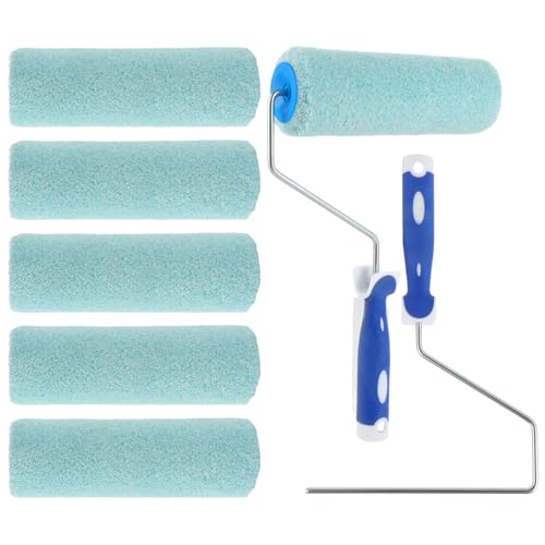Oungy 2 Stück Farbroller Wandfarbe, 23 cm Malerrolle Groß, Malerset Streichen Wandfarbe mit 5 Malerwalze, Mikrofaser Lackrollen für Lacke, Lackierwalze zum Malen von Wand, Decken, Innen und Außen Oungy 2 Stück Farbroller Wandfarbe, 23 cm Malerrolle Groß, Malerset Streichen Wandfarbe mit 5 Malerwalze, Mikrofaser Lackrollen für Lacke, Lackierwalze zum Malen von Wand, Decken, Innen und Außen von Oungy
