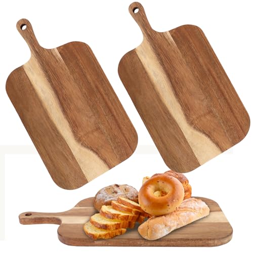 Oungy 2er Pack Schneidebrett Holz mit Griff 38 x 19.5 x 1.5 cm Holzbrett Küche aus Akazienholz Groß Servierbrett Holz Holzschneidebrett für Fleisch, Pizza, Käse, Brot, Gemüse Oungy 2er Pack Schneidebrett Holz mit Griff 38 x 19.5 x 1.5 cm Holzbrett Küche aus Akazienholz Groß Servierbrett Holz Holzschneidebrett für Fleisch, Pizza, Käse, Brot, Gemüse von Oungy
