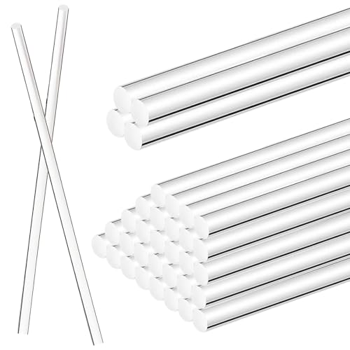 Oungy 36 Stück Transparent Kunststoffstäbe, 8mm x 30cm Acrylstäbe Rundstab, Wiederverwendbar Acryl Stick, Acryl Kunststoff Rundstab für DIY Handgefertigt, Kunsthandwerk Architektonisches Modellmateri Oungy 36 Stück Transparent Kunststoffstäbe, 8mm x 30cm Acrylstäbe Rundstab, Wiederverwendbar Acryl Stick, Acryl Kunststoff Rundstab für DIY Handgefertigt, Kunsthandwerk Architektonisches Modellmateri von Oungy