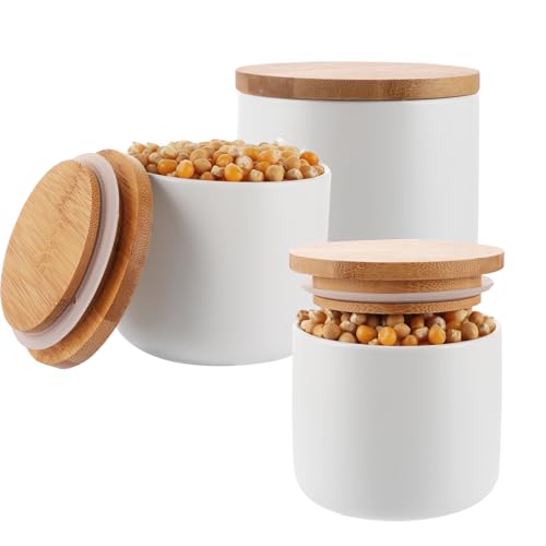 Oungy 3er Set Keramikdose mit Deckel 260ml/9 oz Keramik Zuckerdose mit Deckel Weiß Salzdose für Salz, Zucker, Kaffee, Tee, Gewürze Oungy 3er Set Keramikdose mit Deckel 260ml/9 oz Keramik Zuckerdose mit Deckel Weiß Salzdose für Salz, Zucker, Kaffee, Tee, Gewürze von Oungy