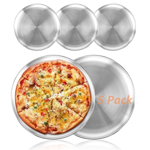Oungy 5 Stück Pizzablech Rund 30 cm Edelstahl Pizzaform Pizza Backblech Edelstahl Pizza Backblech für Backofen, Backen, Servieren, Braten, Spülmaschinenfest Oungy 5 Stück Pizzablech Rund 30 cm Edelstahl Pizzaform Pizza Backblech Edelstahl Pizza Backblech für Backofen, Backen, Servieren, Braten, Spülmaschinenfest von Oungy