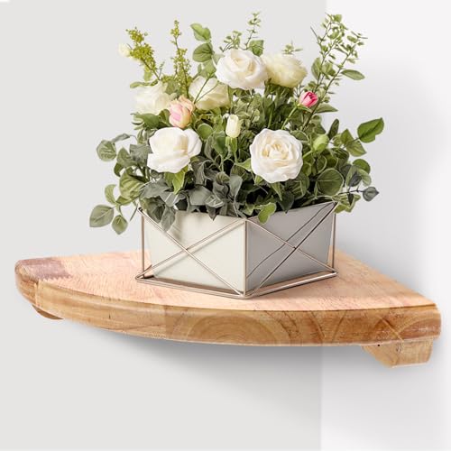 Oungy Eckregal Hängend, 22 cm Wandregal Ecke, Massivholz Eckregal Wand, Fächerförmigen Eckregale Holz, Schwebende Eck Wandregal für Schlafzimmer Wohnzimmer Küche Inklusive Befestigungsschrauben Oungy Eckregal Hängend, 22 cm Wandregal Ecke, Massivholz Eckregal Wand, Fächerförmigen Eckregale Holz, Schwebende Eck Wandregal für Schlafzimmer Wohnzimmer Küche Inklusive Befestigungsschrauben von Oungy