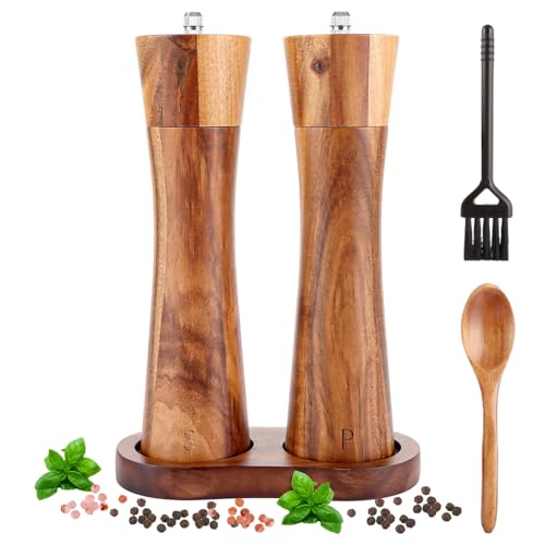 Oungy Salz und Pfeffermühle Set Holz 21cm Pfeffermühle Groß mit Keramikmahlwerk Grinder Salt and Pepper Grinder Pfeffer und Salzmühle Gewürzmühle Set in edler Geschenke Box Oungy Salz und Pfeffermühle Set Holz 21cm Pfeffermühle Groß mit Keramikmahlwerk Grinder Salt and Pepper Grinder Pfeffer und Salzmühle Gewürzmühle Set in edler Geschenke Box von Oungy