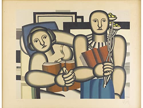 FERNAND LEGER La Lecture 1924 b12572 A2 Canvas - Gestreckt, fertig zum Aufhängen (20/16 inch)(51/41 cm) - Wanddekoration Film Kunst Schauspieler Schauspielerin Geschenk Anime Autokino Zimmer Wanddek von Our Posters