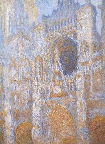 Portal of Rouen Cathedral ate Midday 1893 b10665 A4 Canvas - Gestreckt, fertig zum Aufhängen (12/8 inch)(31/20 cm) - Wanddekoration Film Kunst Schauspieler Schauspielerin Geschenk Anime Autokino Zim von Our Posters
